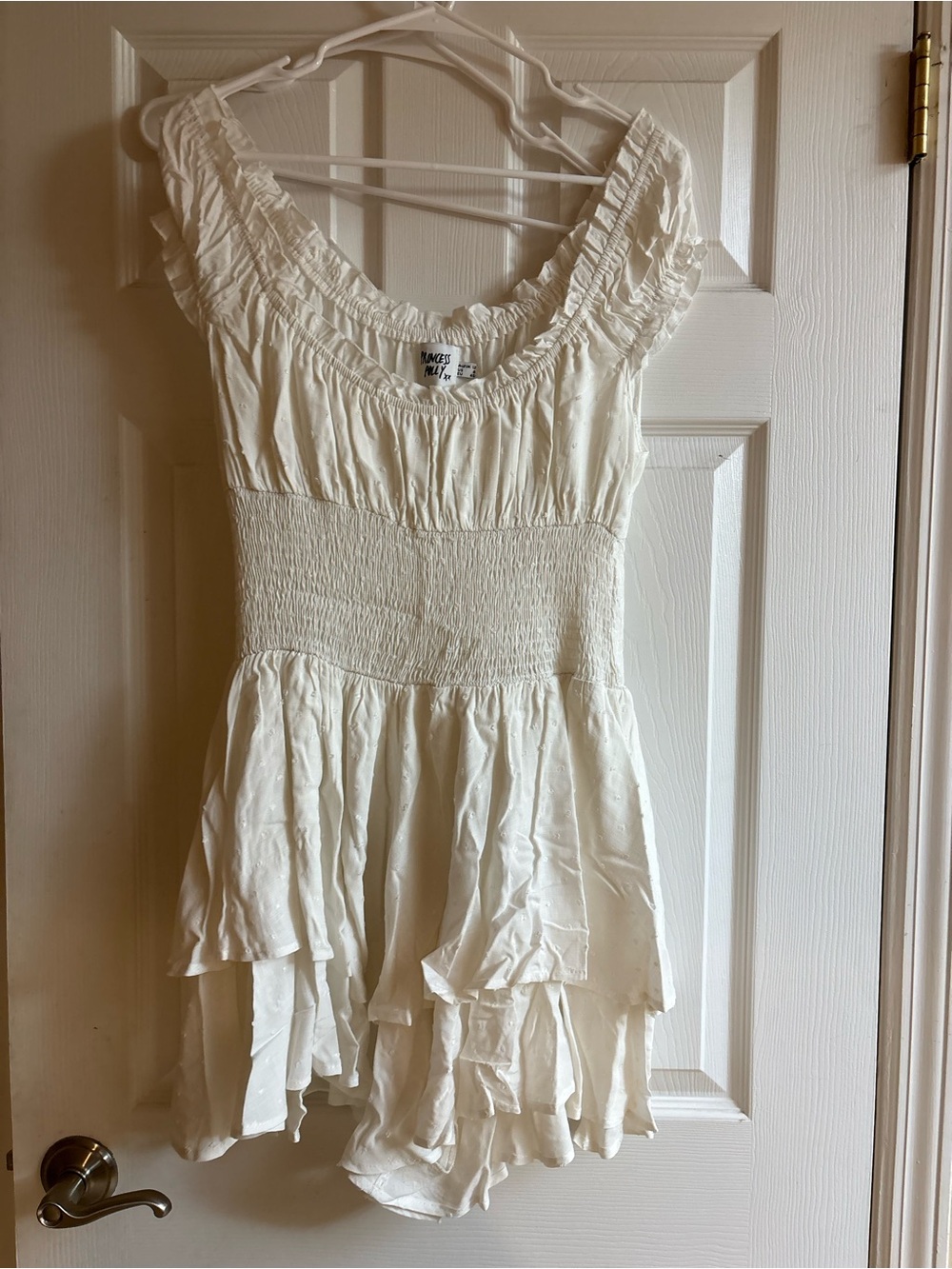 Princess Polly White Smocked Mini Dress